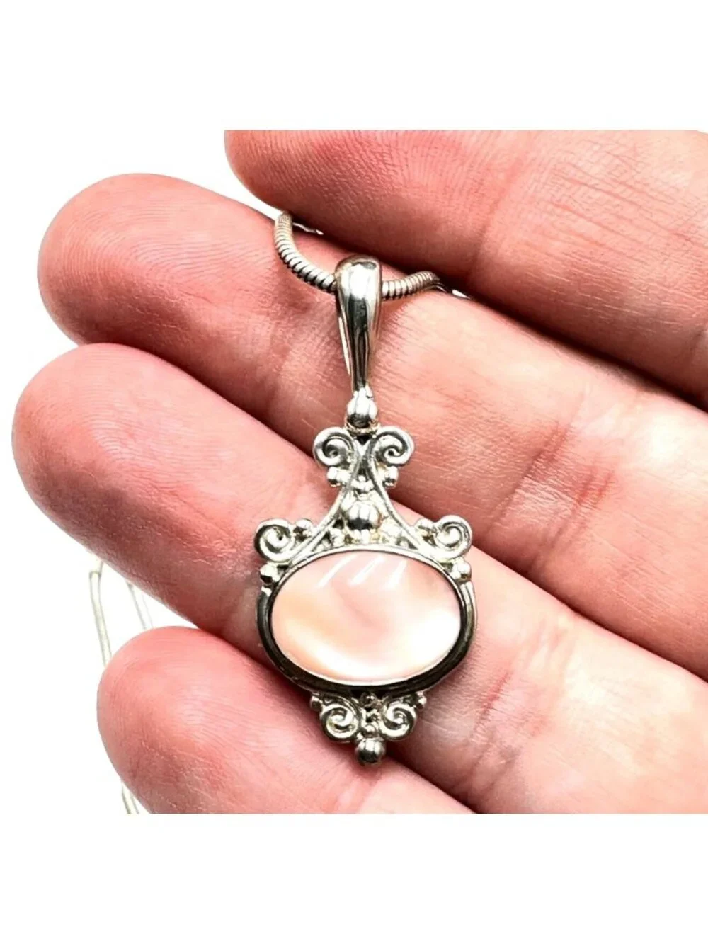 Sajen Pink Gemstone Pendant Sterling Silver 16 Inch Chain Necklace